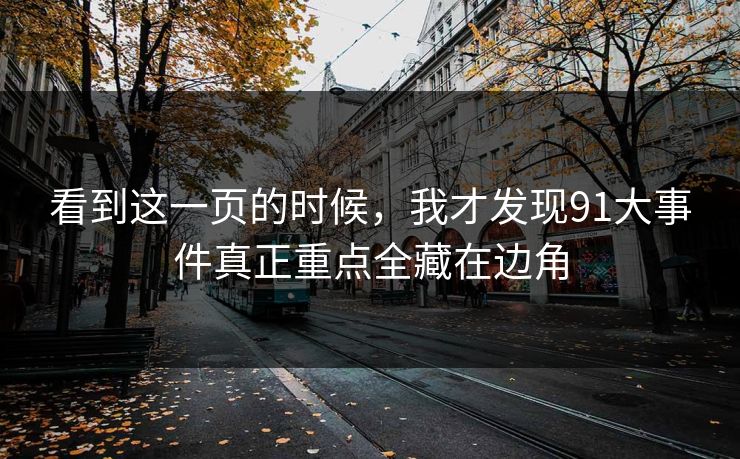 看到这一页的时候，我才发现91大事件真正重点全藏在边角