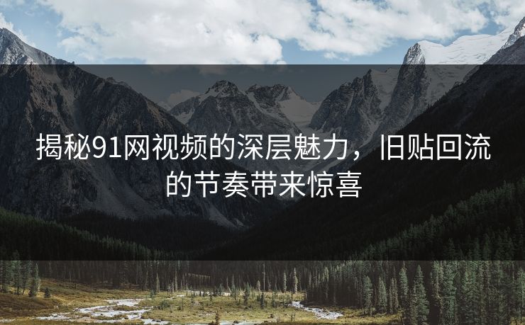 揭秘91网视频的深层魅力，旧贴回流的节奏带来惊喜